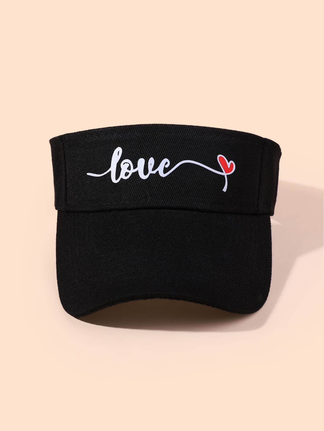 Visor Sun Hat - 1pc Dames Hart & Letter Grafisch