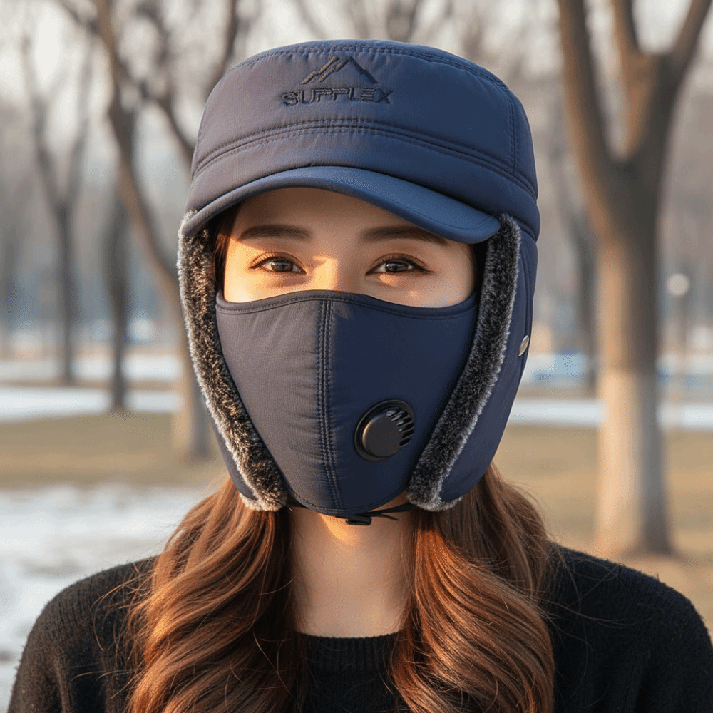 Winter Trapper Hat - Verdikte wintertrappermuts met afneembare fleecevoering, winddichte