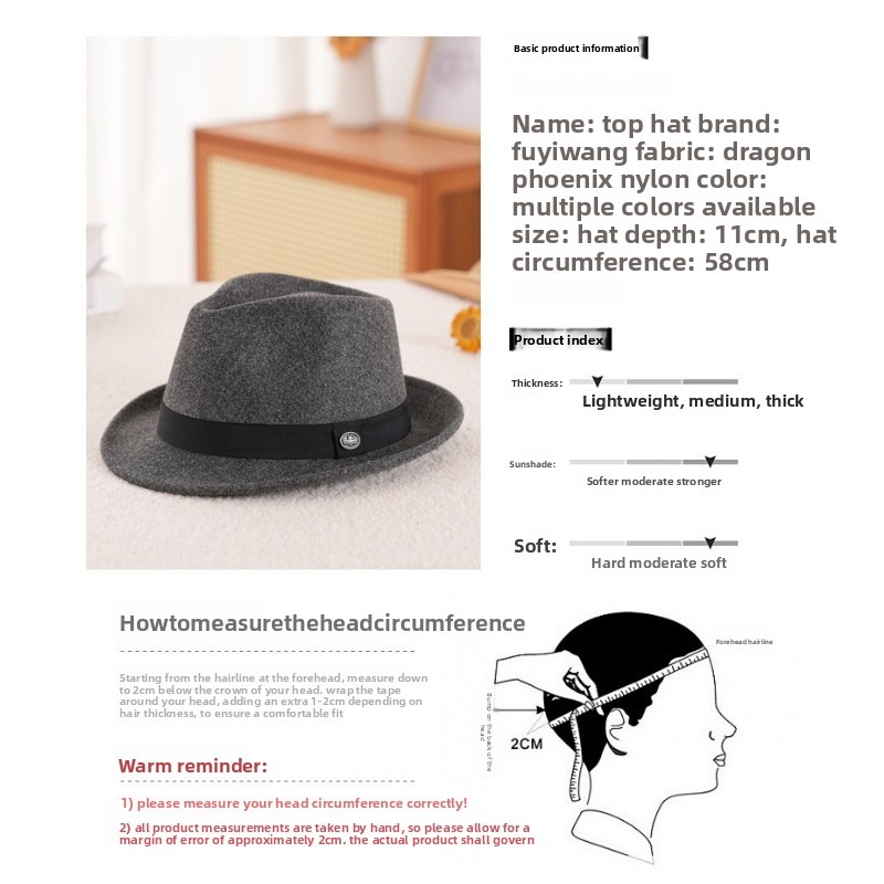 2026 Dragon Phoenix Wolvilt Fe - Fedora Hat Wool recensie en prijs